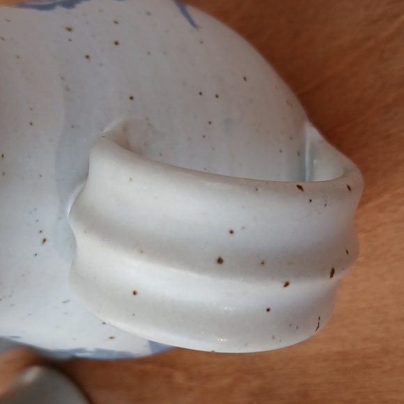 Vintage 1994 Crimmins Pottery Classic Blue Fiddlehead Design, Lot of 4. - Picture 8 of 11